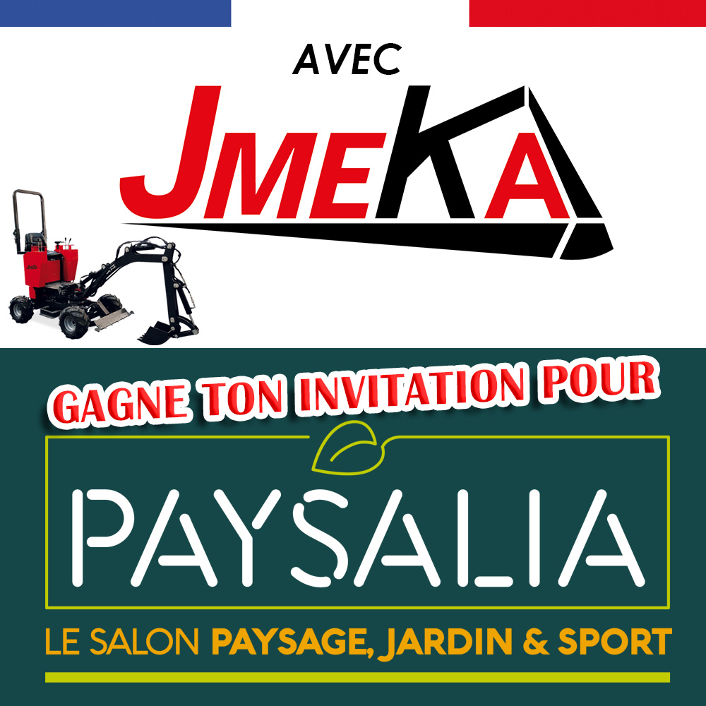 Invitation pour le salon PAYSALIA avec les mini pelles JMEKA
